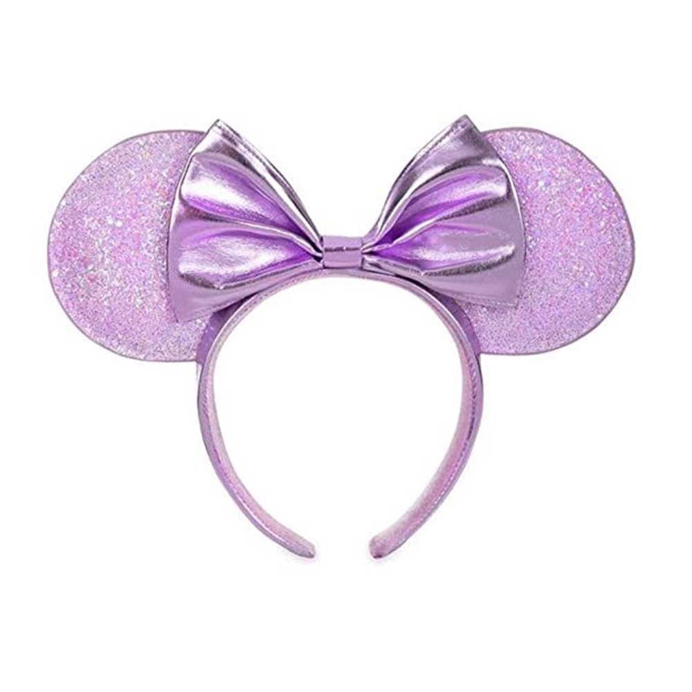 New Disney Parks Minnie Mouse Purple Ears Headband - Picture 2 of 3
